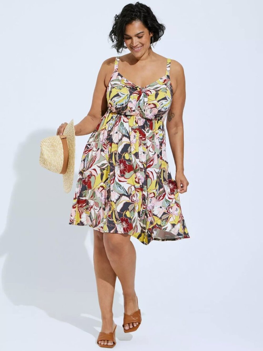 TORRID Mini Super Soft Bow Front Skater Dress. Plus Size 3